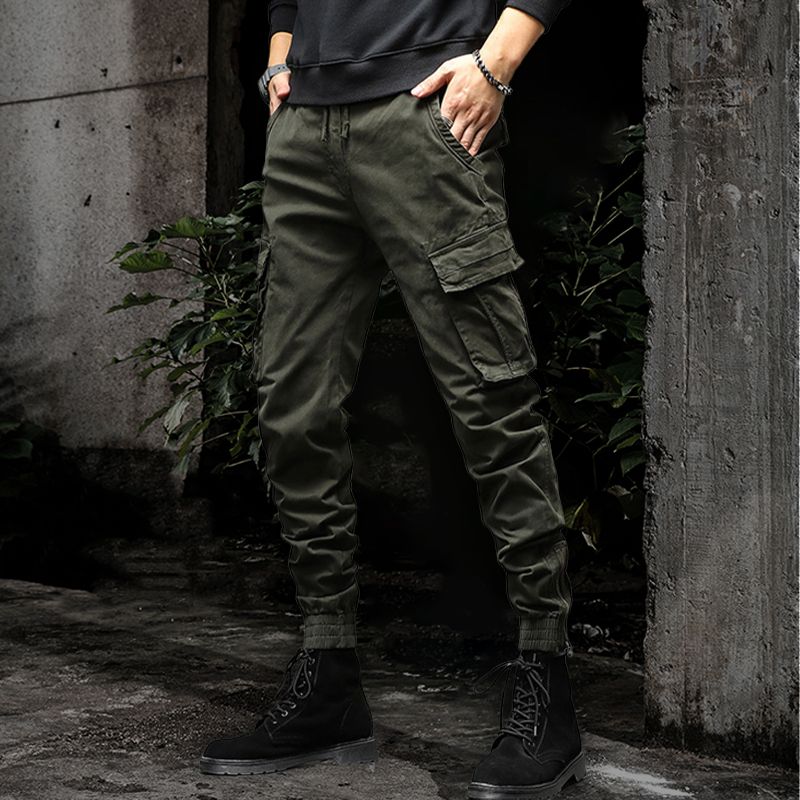 Herren Cargo-Hosen mit Taschen und Kordelzug - BerlinGlamour
