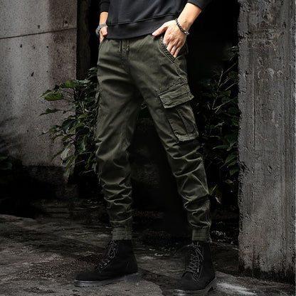 Herren Cargo-Hosen mit Taschen und Kordelzug - BerlinGlamour