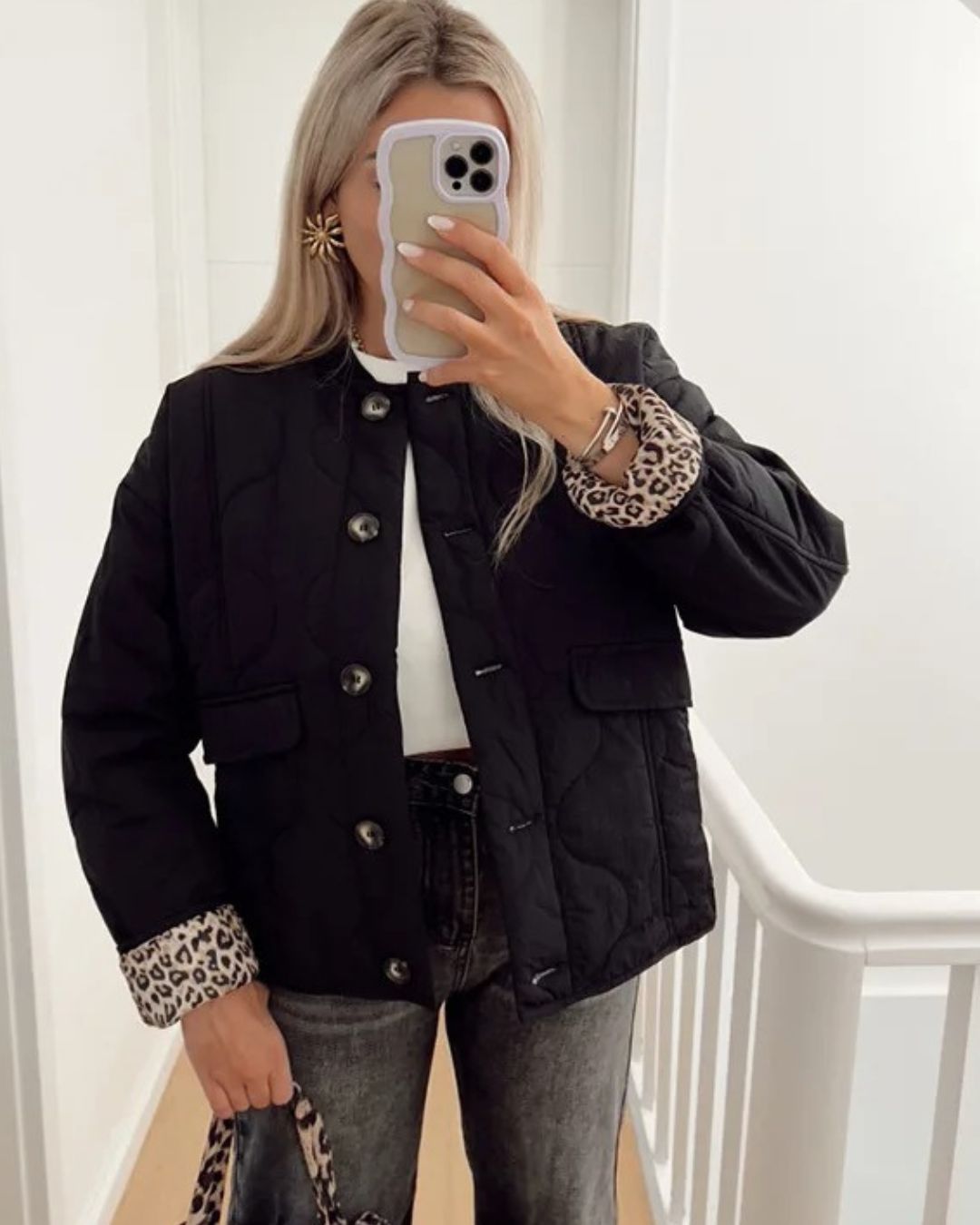Leopardenfell-Jacke von Casey