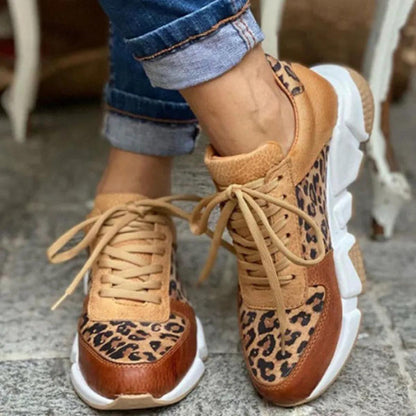 Damen Sneaker Chunky Print Modisch Groß