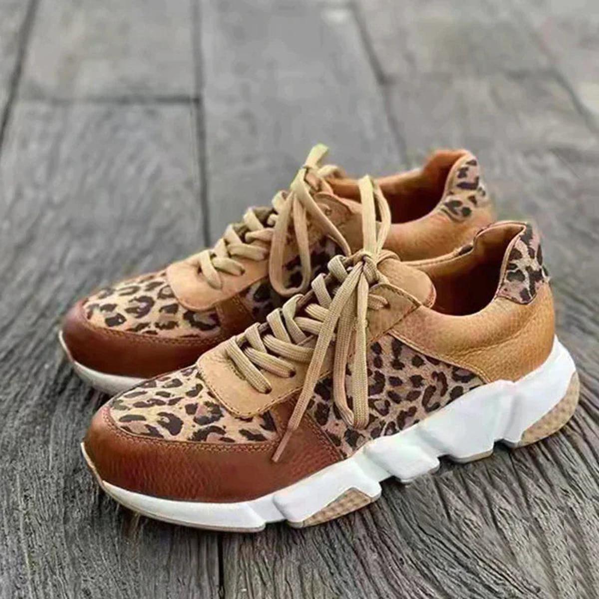Damen Sneaker Chunky Print Modisch Groß - BerlinGlamour