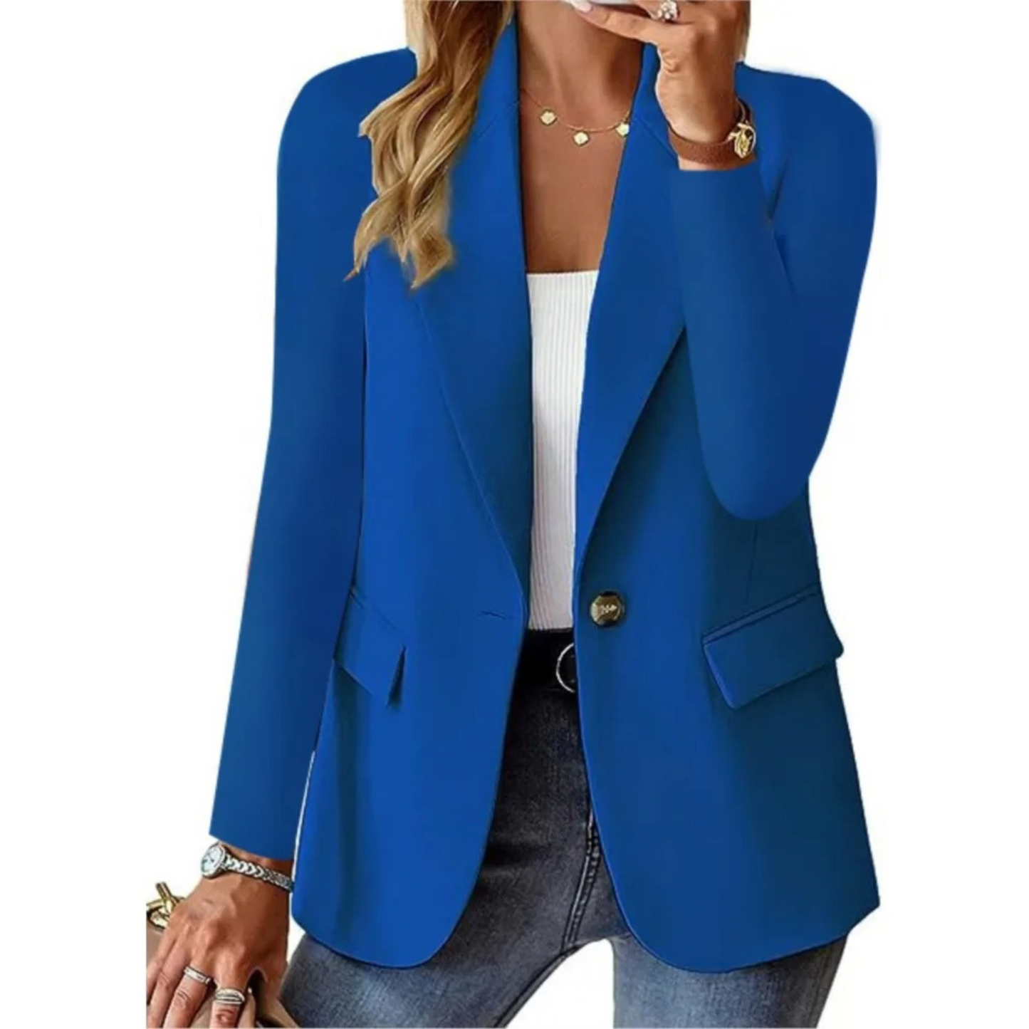 Damen Blazer Slim Fit Klassisch Elegannt