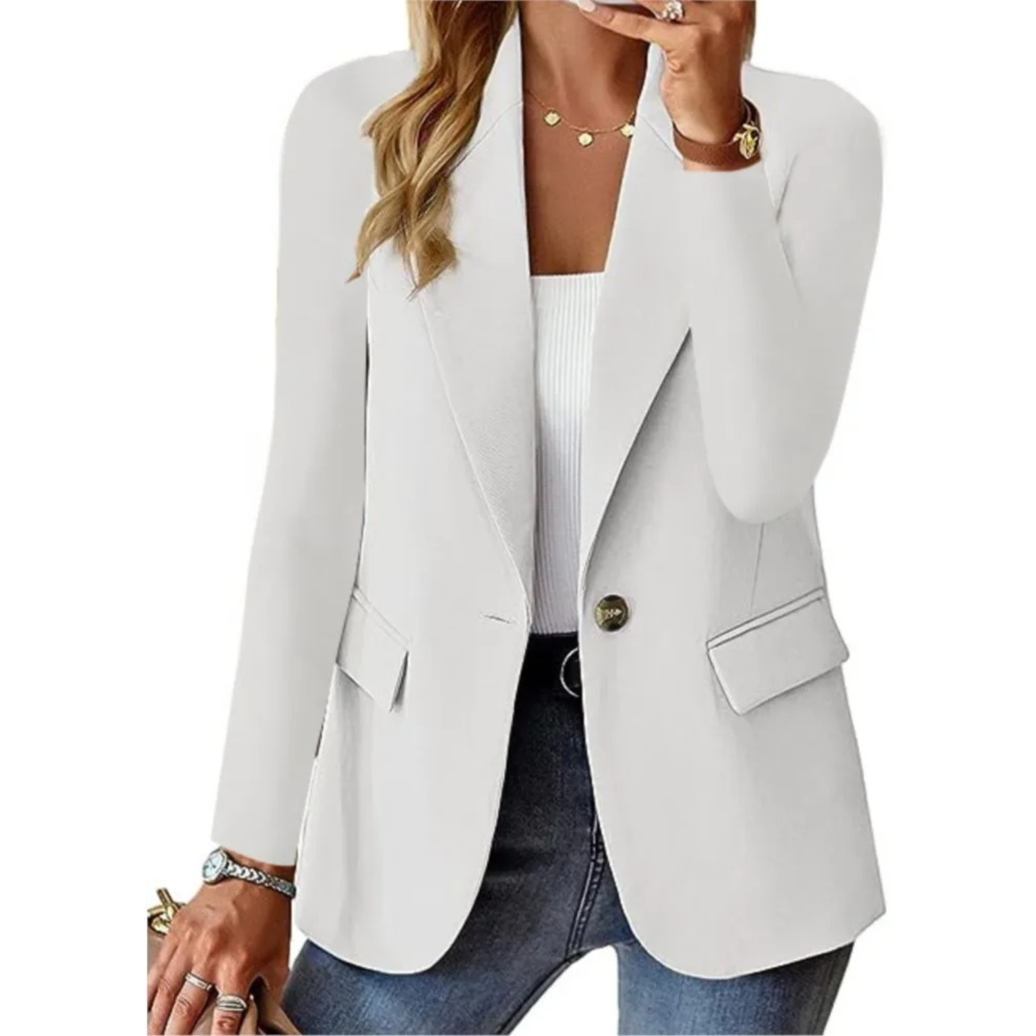 Damen Blazer Slim Fit Klassisch Elegannt - BerlinGlamour