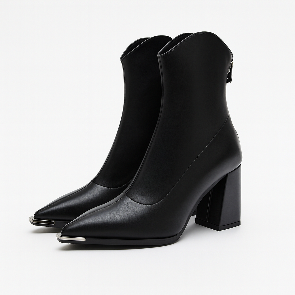 Damen Stiefeletten Spitz Schuhe Mit Absatz