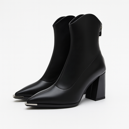 Damen Stiefeletten Spitz Schuhe Mit Absatz