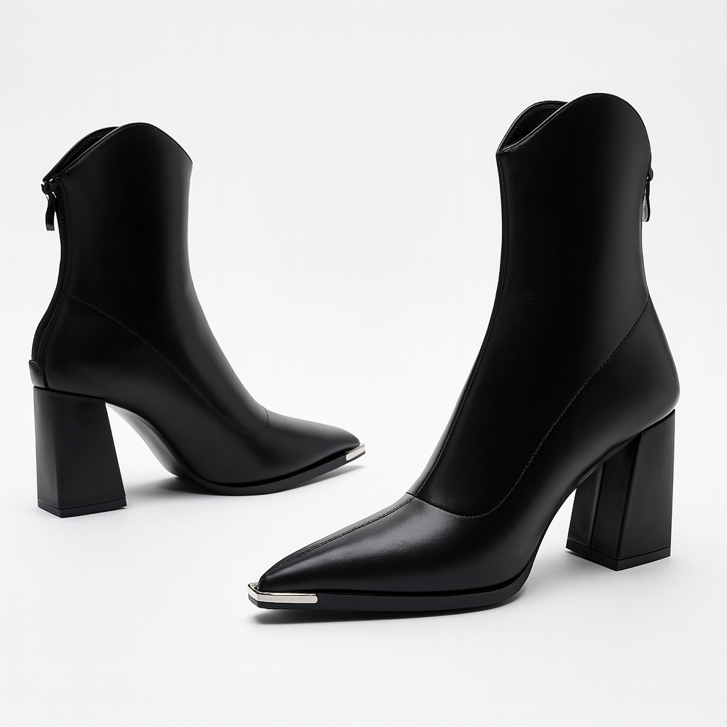 Damen Stiefeletten Spitz Schuhe Mit Absatz