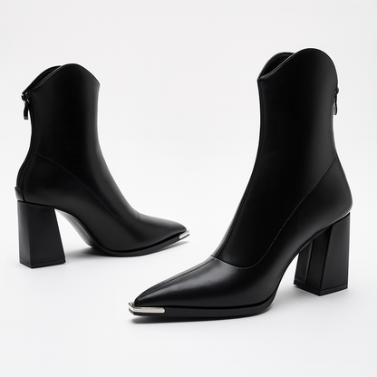 Damen Stiefeletten Spitz Schuhe Mit Absatz