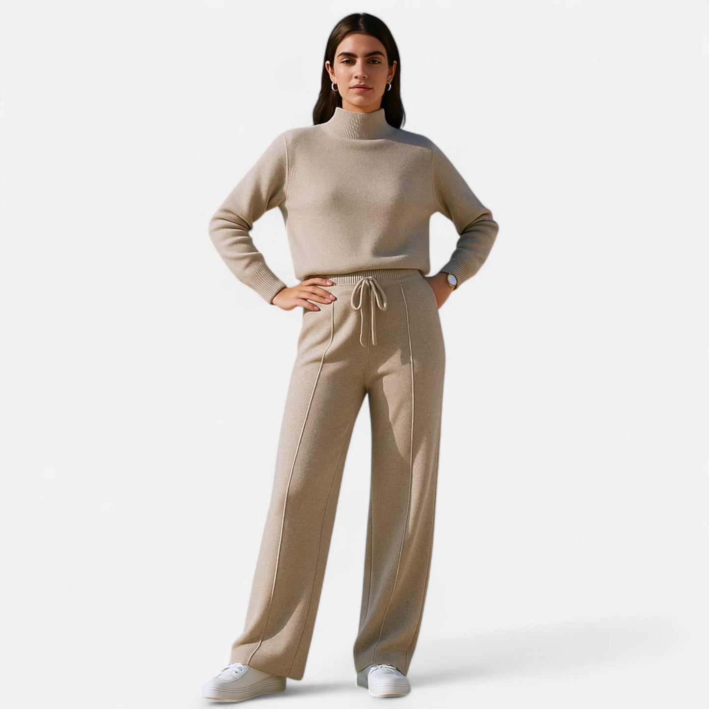 Damen Loungehose Bequem Locker Geschnitten