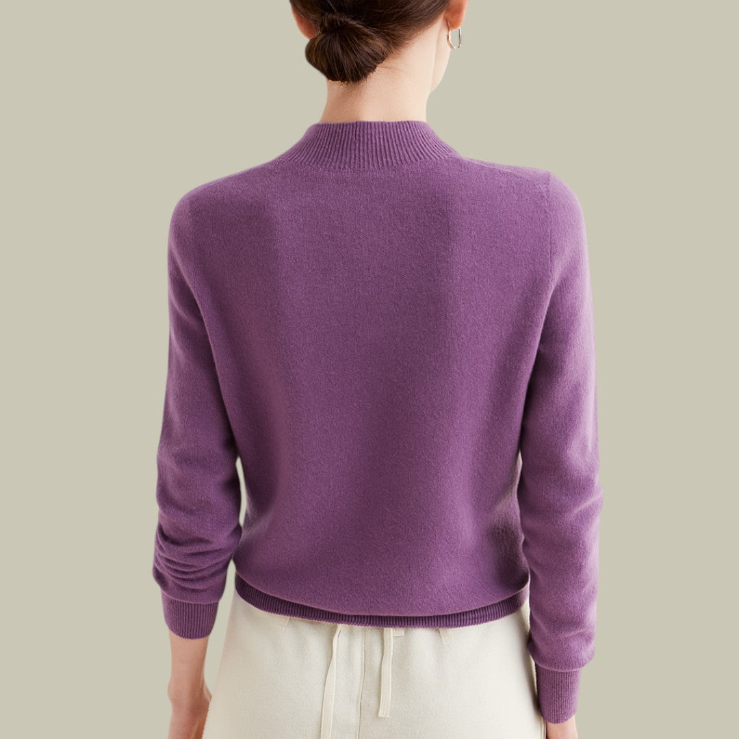 Damen Rollkragenpullover Merinowolle Warm Winter