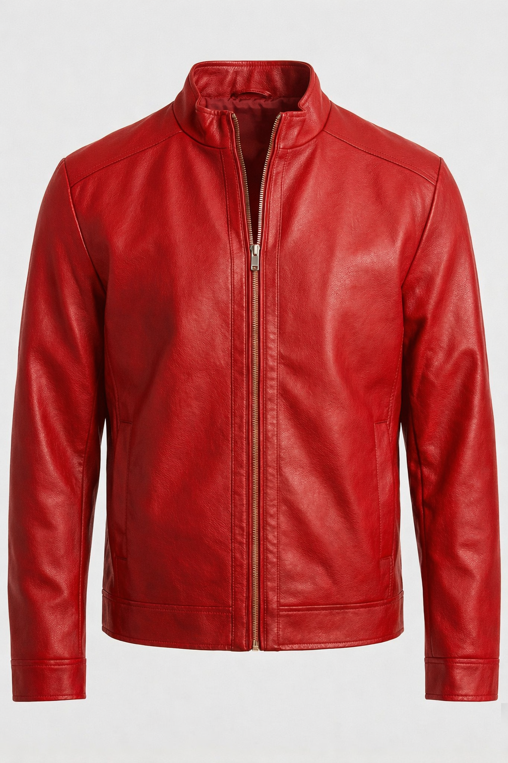 Herren Lederjacke Modern Geschnitten Elegantes Design