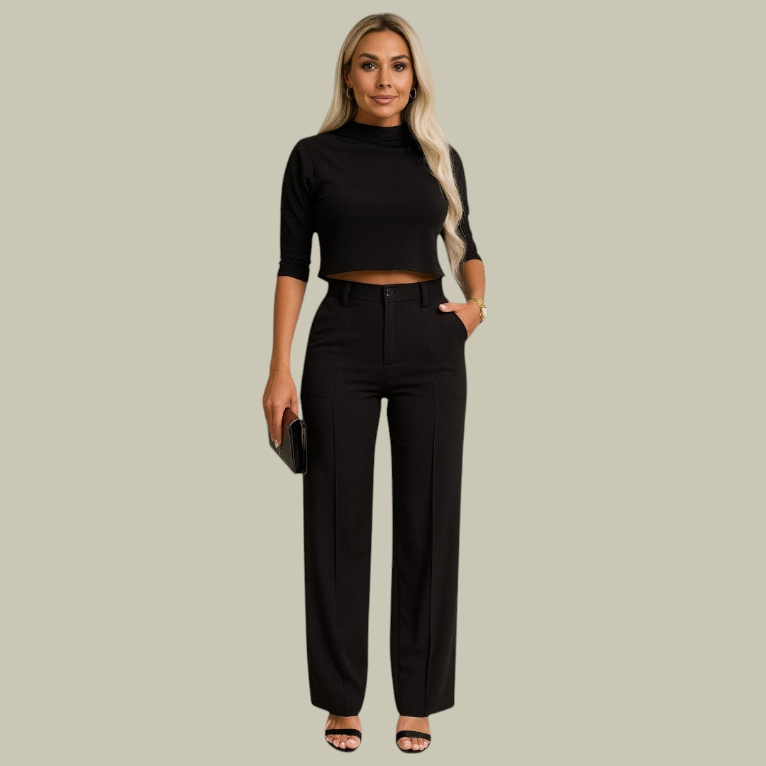 Damen Set Zweiteilig Stilvoll Elegantes Outfit - BerlinGlamour