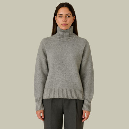 Damen Rollkragenpullover Merinowolle Weich Warm - BerlinGlamour