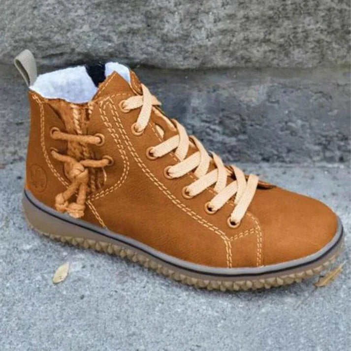 Lederstiefel Heidi Look Vintage Stil Damen