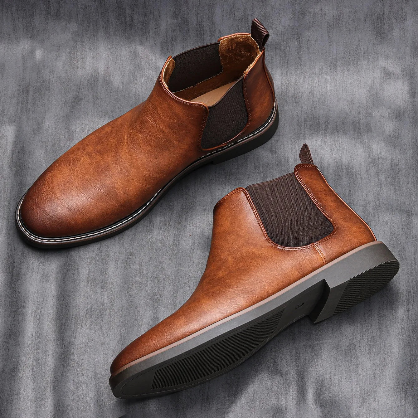 Chelsea Boots - Flache Herrenstiefel zum Hineinschlüpfen-Chaps Herrenmode