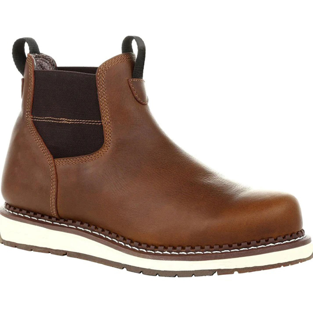 Herren Stiefeletten Keilabsatz Chelsea Boot Schwarz - BerlinGlamour