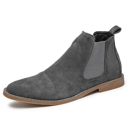 Herren Stiefel Chelsea Ankle Boots Wildleder Schwarz - BerlinGlamour