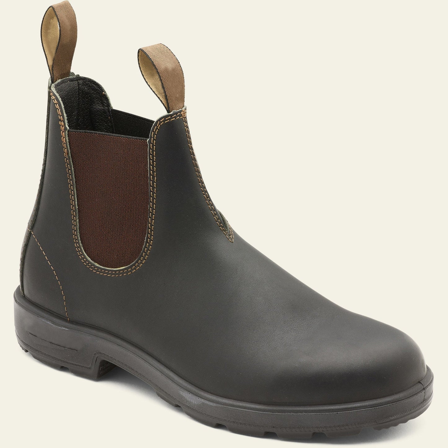 Chelsea-Stiefel – Slipper – Rutschfest – Stiefeletten – Herrenstiefel-Schwarzbraun-35-Chaps Herrenmode