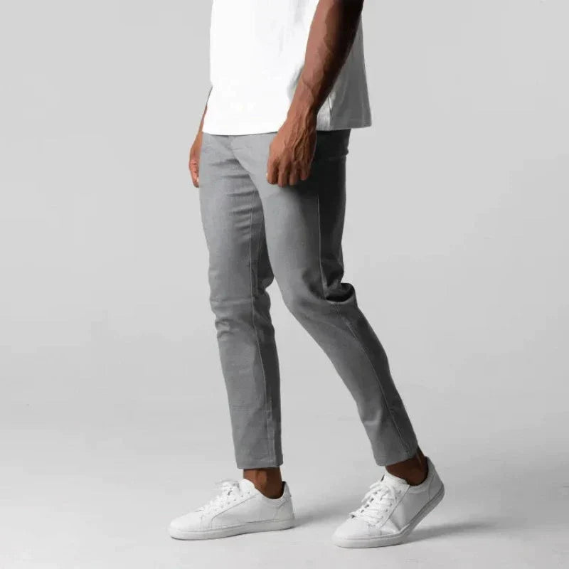 Chino-Hose – Slim Fit – elastischer Bund – Slim Fit Chinos – Herrenhosen-Chaps Herrenmode