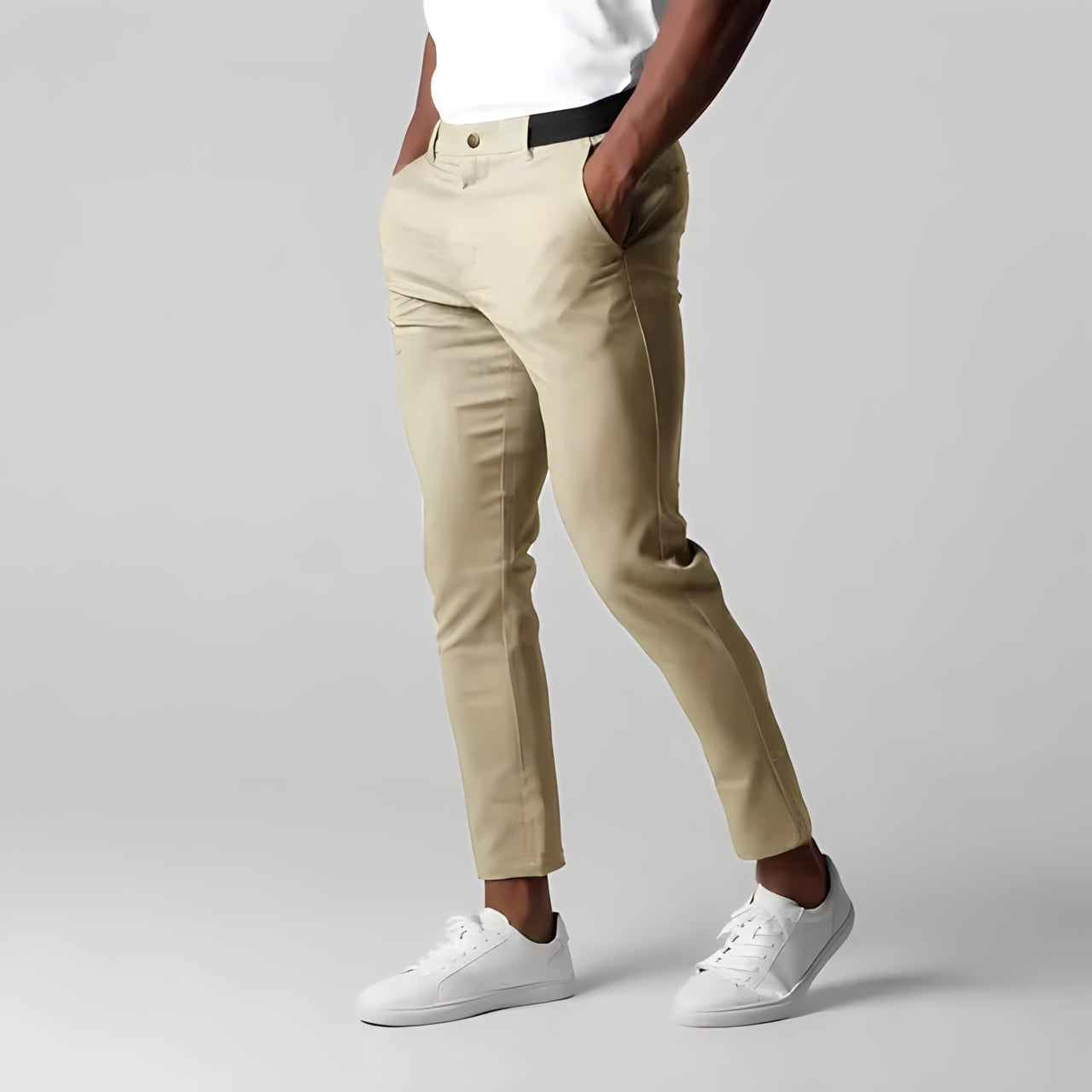 Herren Chinos Elastisch Stretch Skinny Hose - BerlinGlamour