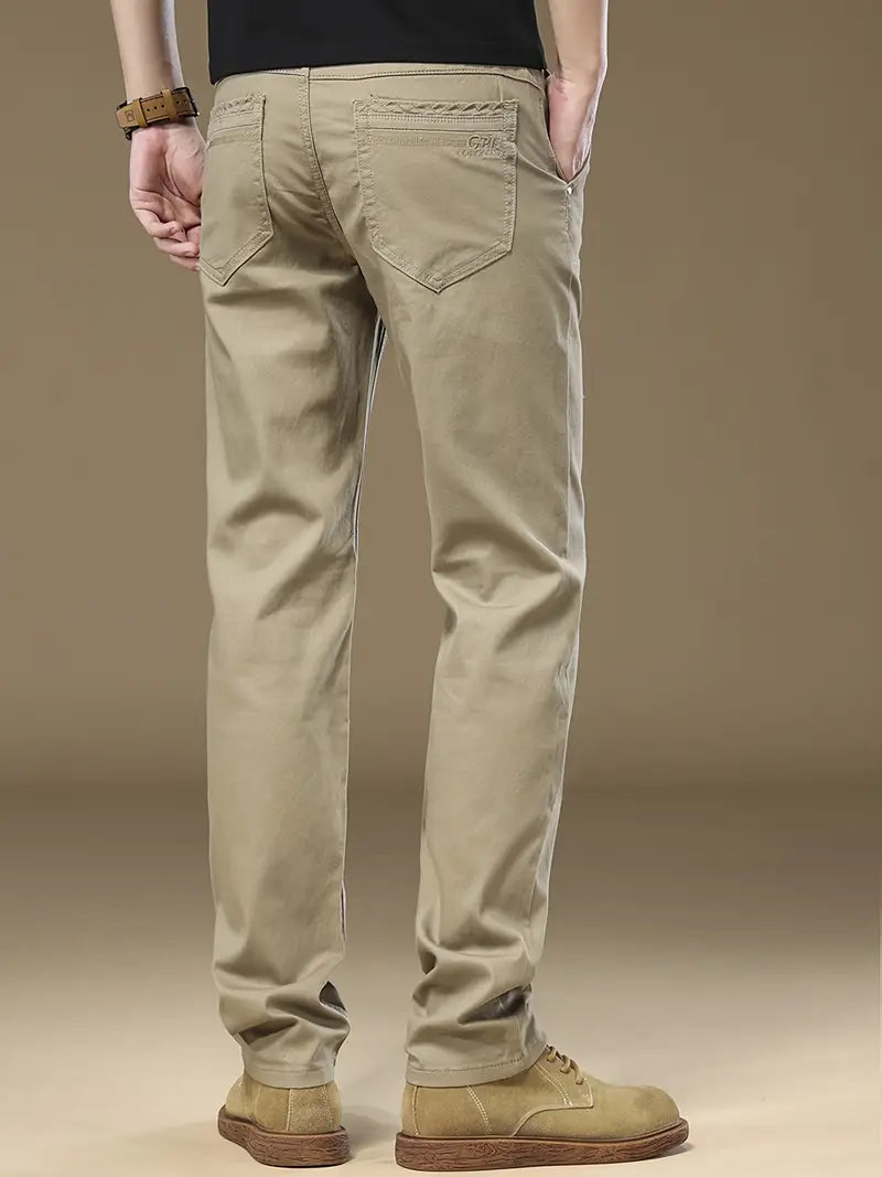 Herren Chinos Dehnbar Mit Geradem Bein - BerlinGlamour