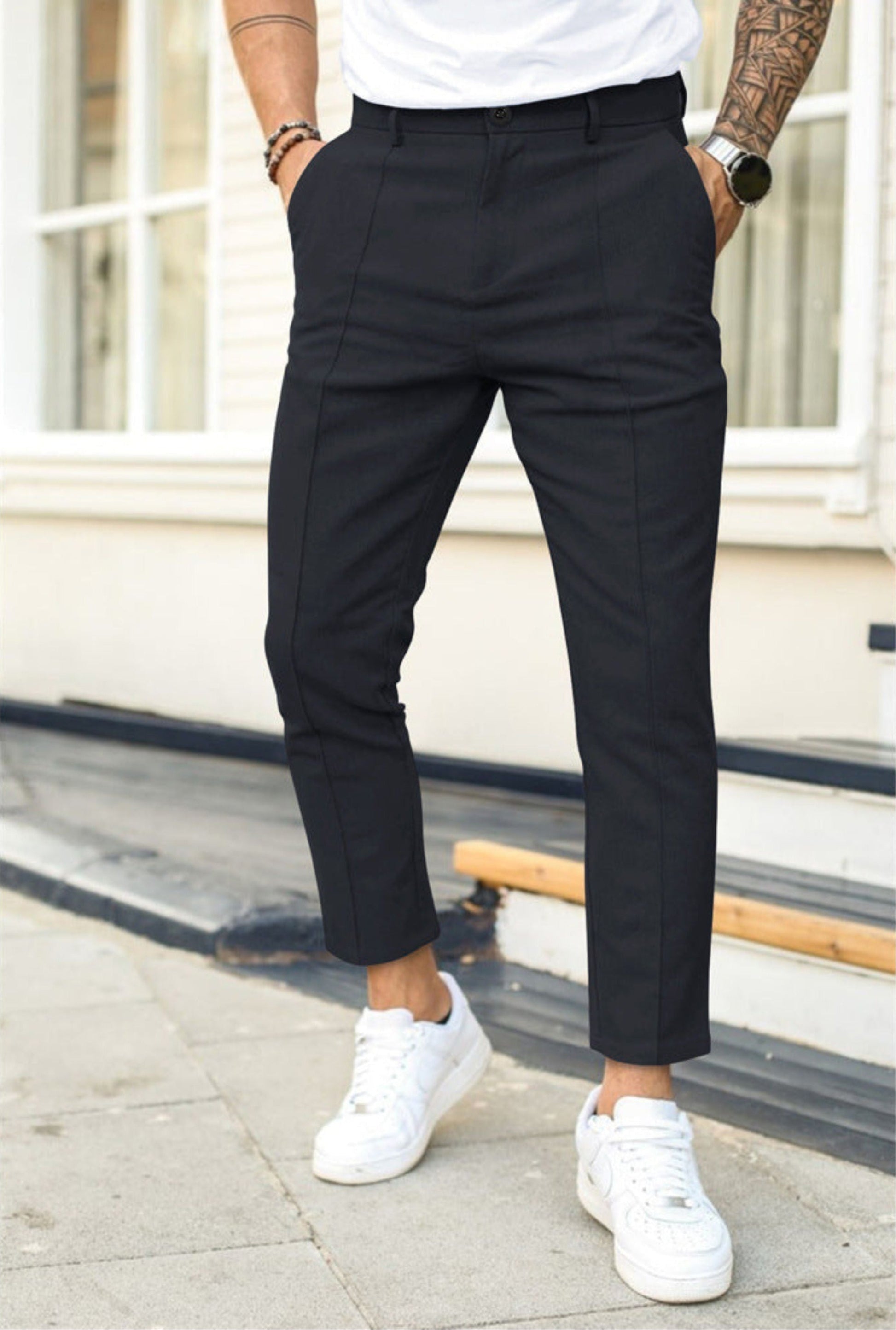 Schmale Herren-Chinos Stretch Skinny-Hosen - BerlinGlamour