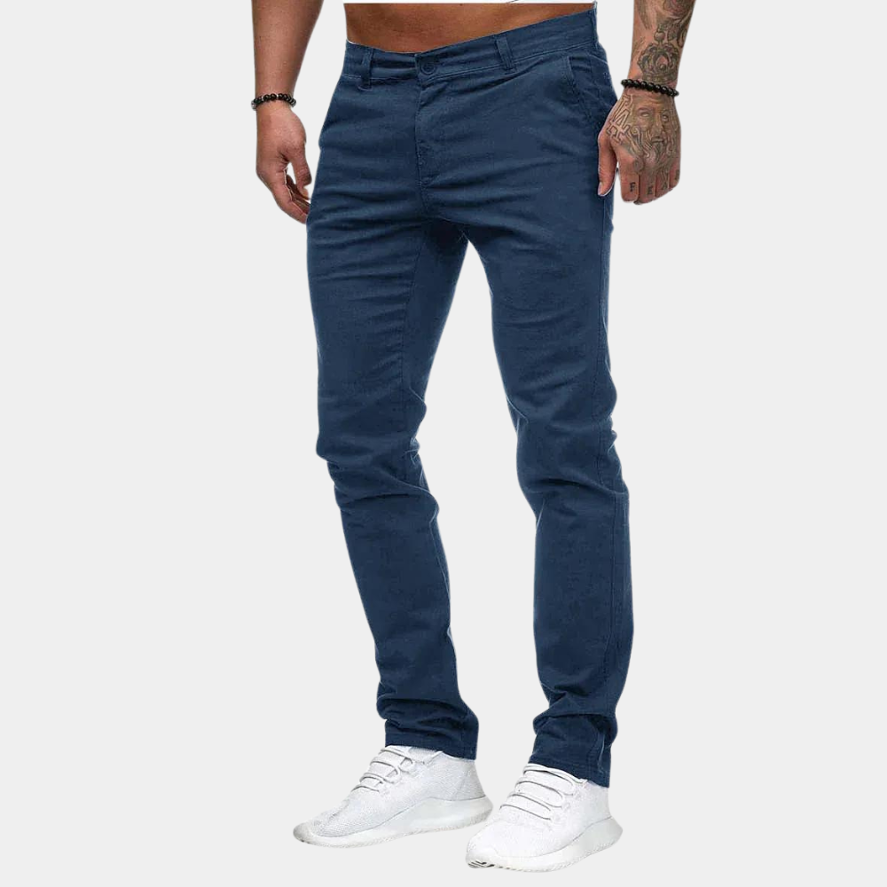 Chinos | Skinny | Stretch | Chino-Hosen | Herrenhosen-Marineblau-M-Chaps Herrenmode
