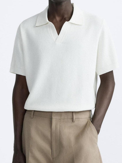 Elegantes Herren Poloshirt Weiß Klassisch