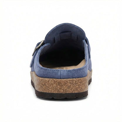 Damen Clogs Retro Wildleder Schuhe Slip-On Heidi Stil - BerlinGlamour