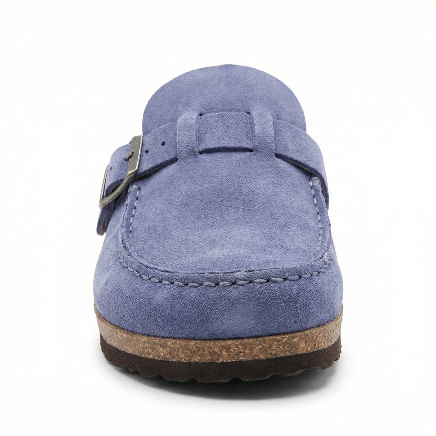 Damen Clogs Retro Wildleder Schuhe Slip-On Heidi Stil