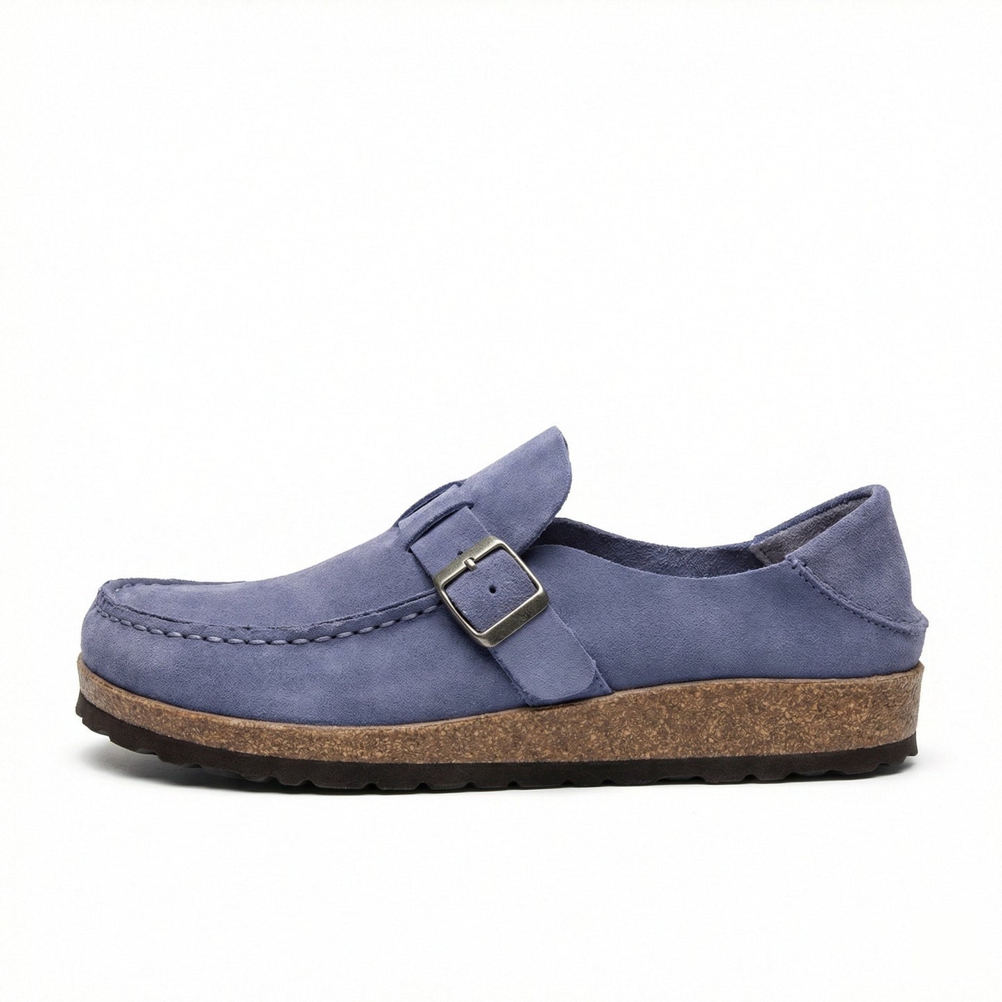 Damen Clogs Retro Wildleder Schuhe Slip-On Heidi Stil