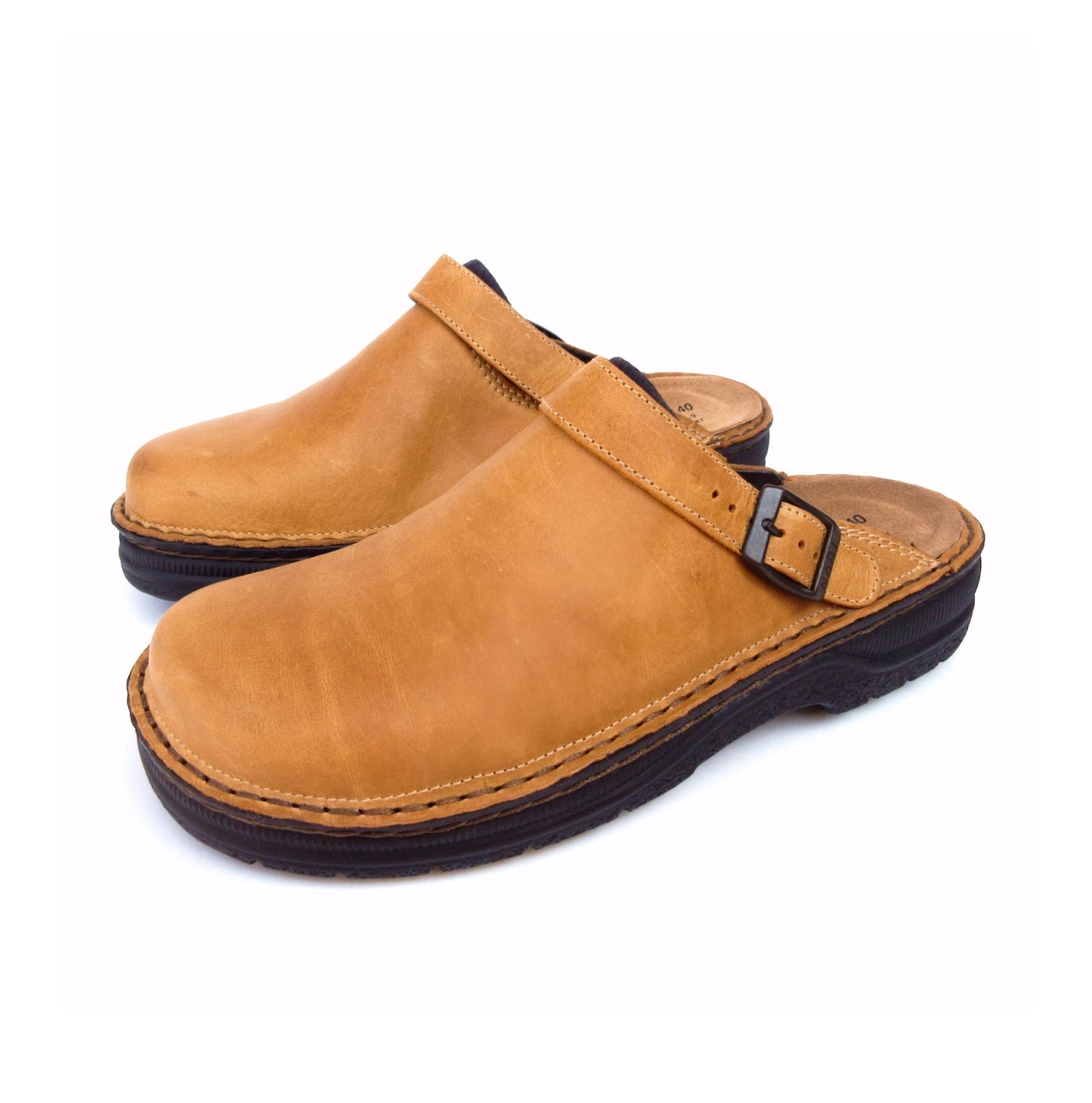 Orthopädische Clogs für Männer mit Fersenriemen und Plateau - BerlinGlamour