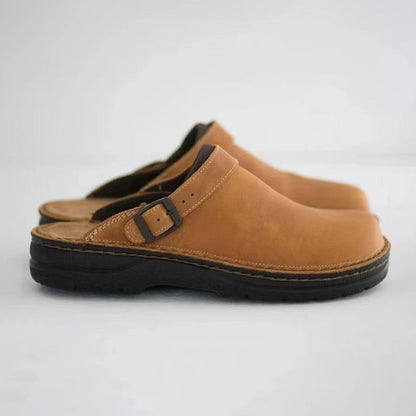 Herren Clogs Lederslipper Retro Schuhe - BerlinGlamour