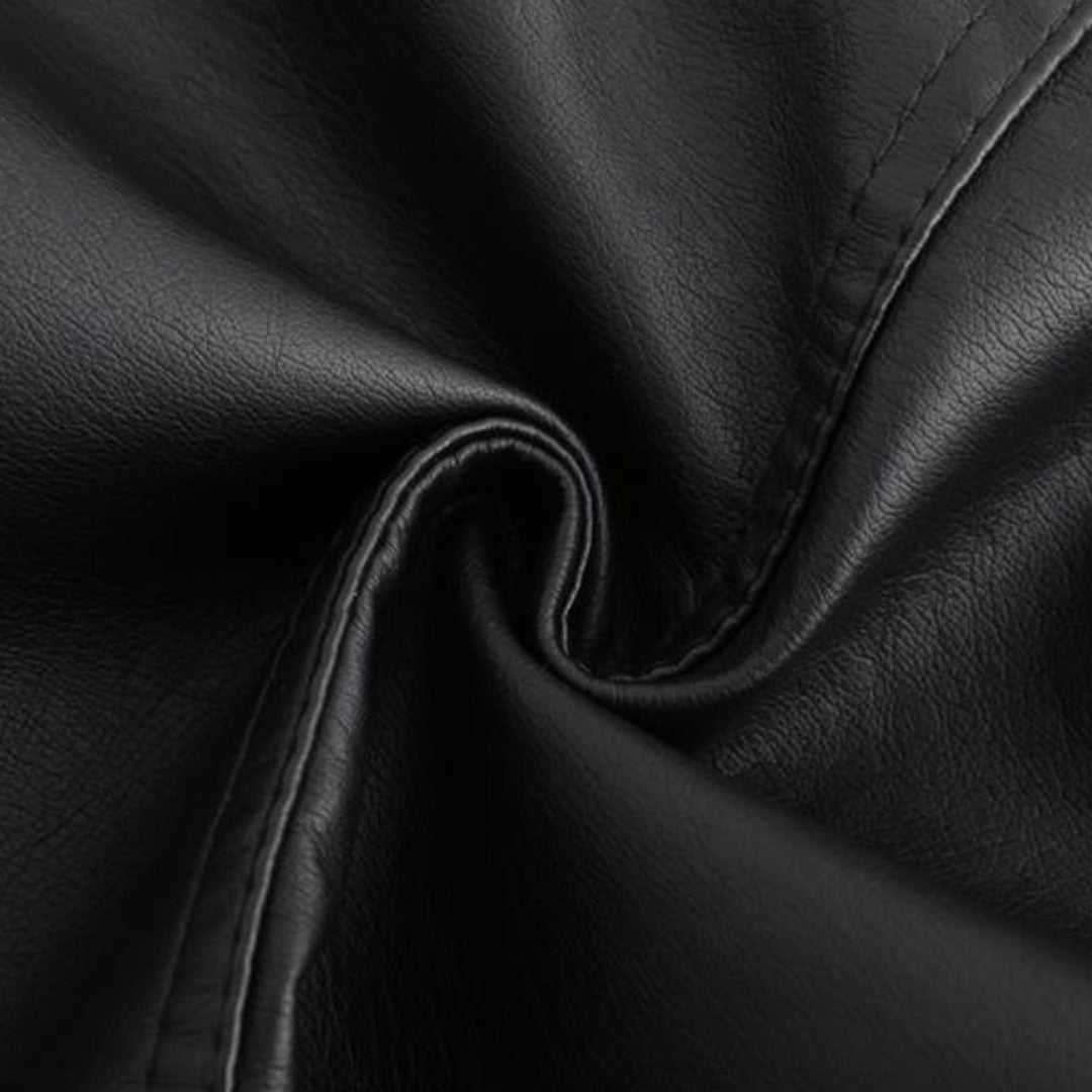 Lederjacke Damen Elegant Schwarz Glänzend