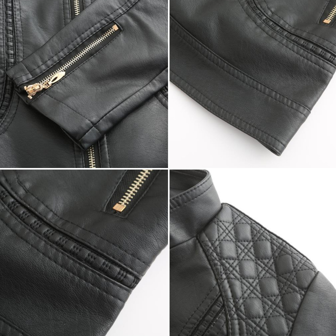 Echte Leder Frauenjacke Stylisch Schwarz Ledermantel - BerlinGlamour