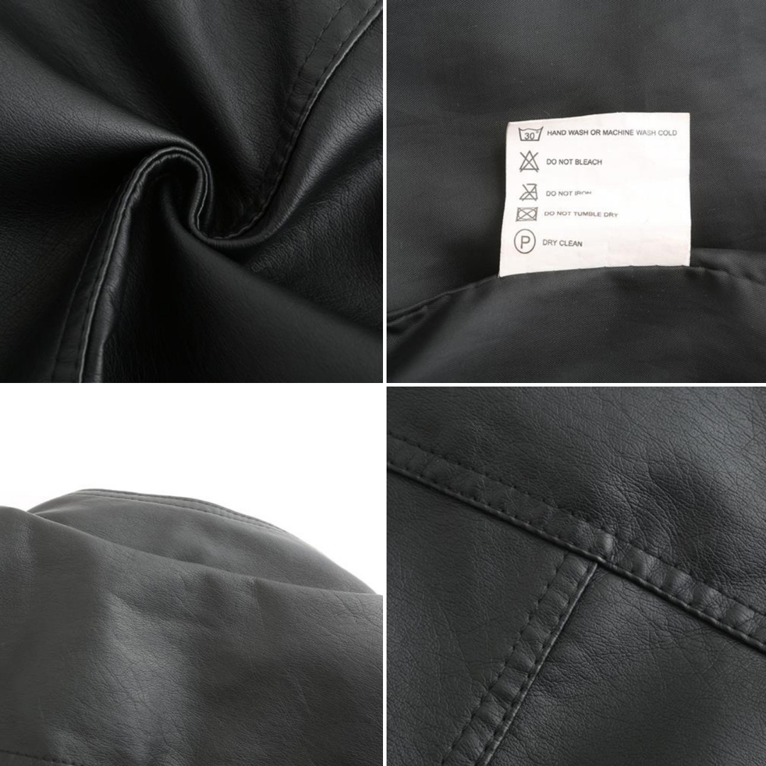 Lederjacke Damen Elegant Schwarz Glänzend