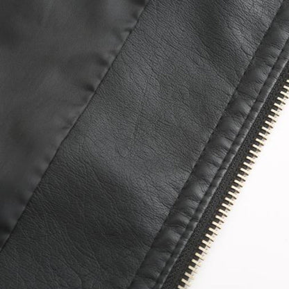 Lederjacke Damen Elegant Schwarz Glänzend
