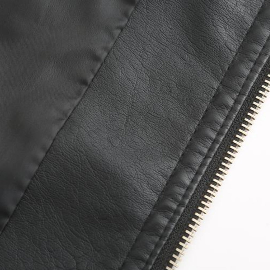 Echte Leder Frauenjacke Stylisch Schwarz Ledermantel