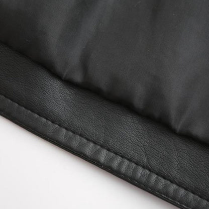Echte Leder Frauenjacke Stylisch Schwarz Ledermantel