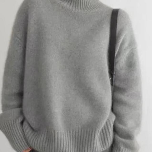 Damen Rollkragenpullover Oversized Winter Warm