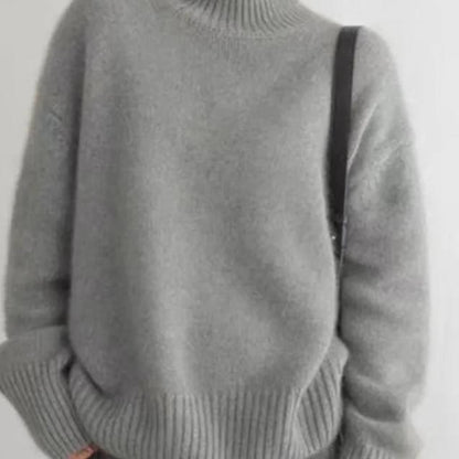 Damen Rollkragenpullover Oversized Winter Warm