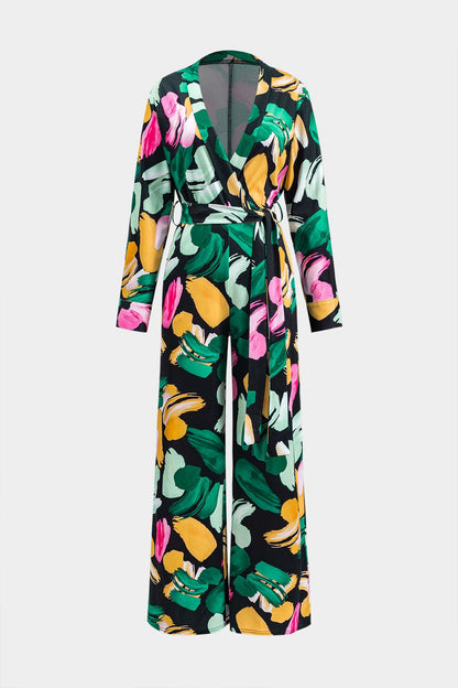 Jumpsuit Lang Abstrakt Print Damen - BerlinGlamour