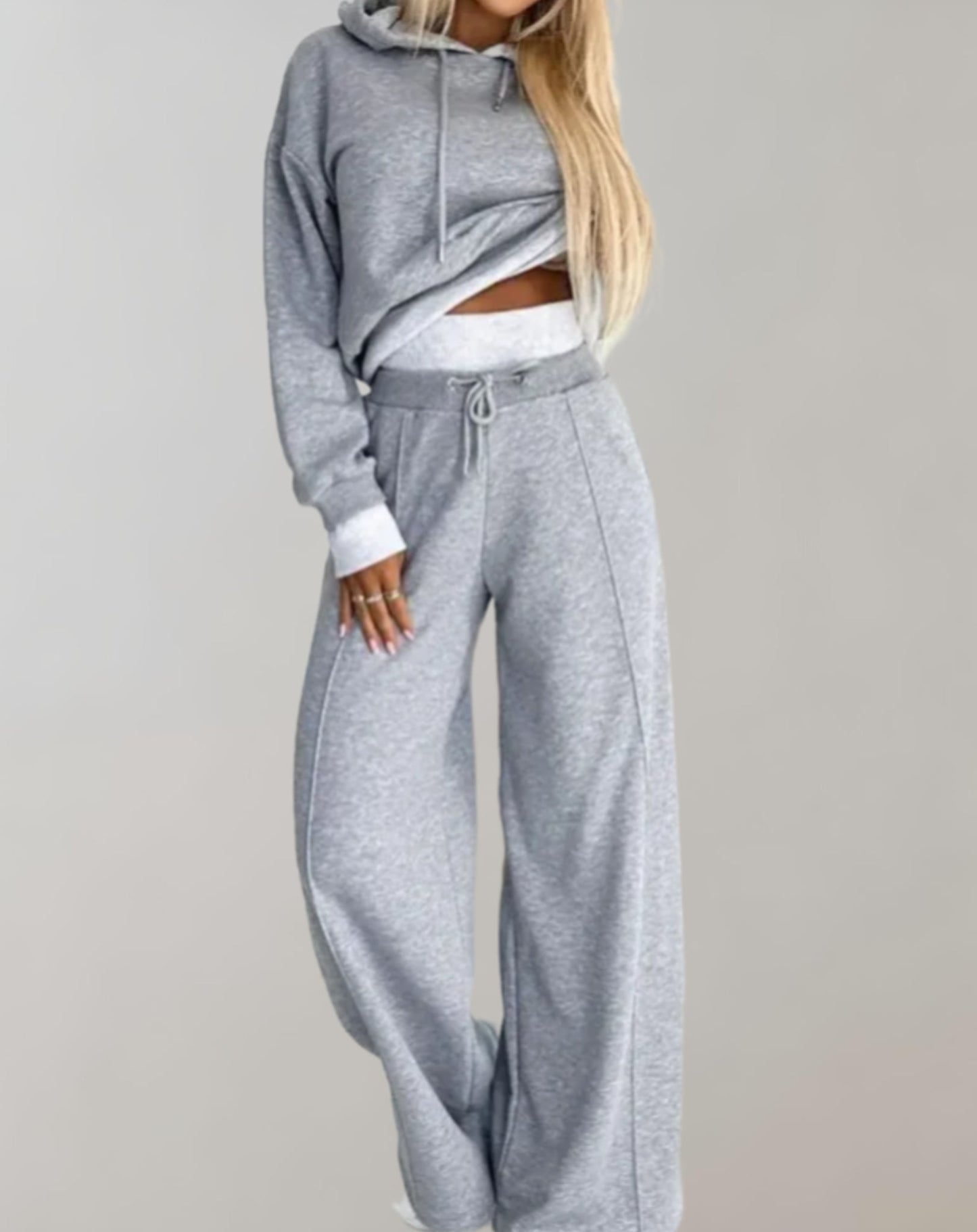 Damen Hoodie Jogginganzug Set Bequem Sportlich