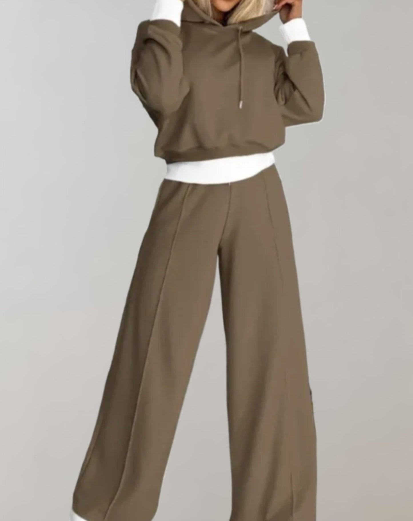 Damen Hoodie Jogginganzug Set Bequem Sportlich