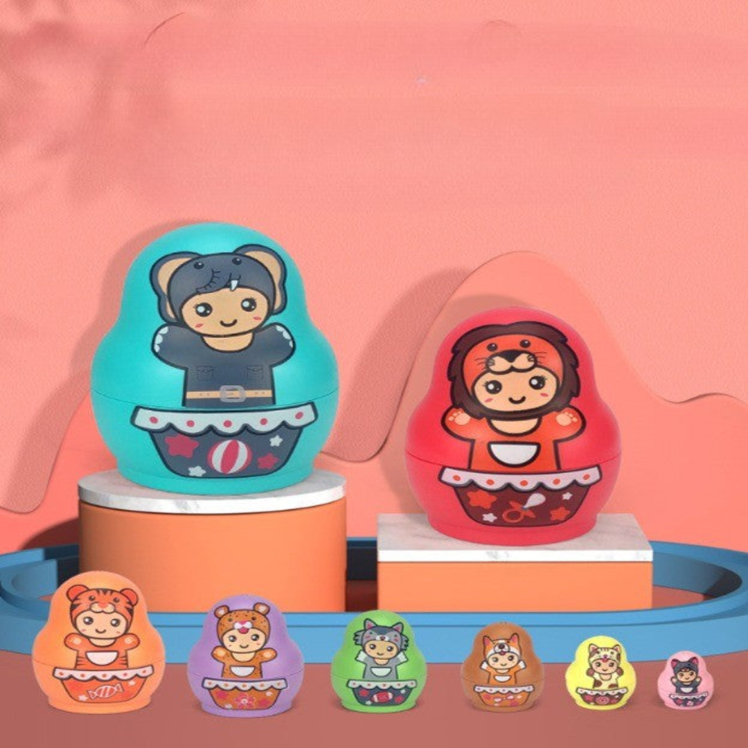 Bunte Kinderpuppen Matroschka Holzpuppen Sammlung