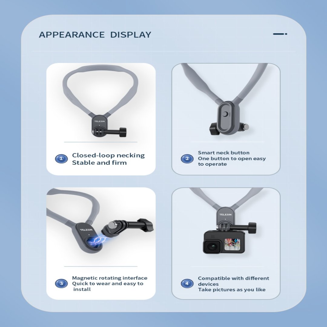 Action-Kamera Zubehör Magnetisch Silikon Halsband Mount