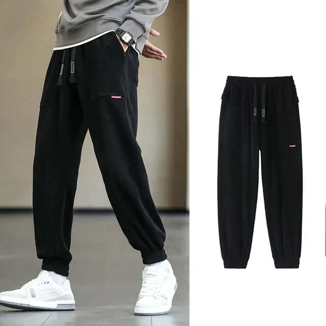 Herren Jogginghose Lockere Fit Kordelzug Bequem - BerlinGlamour