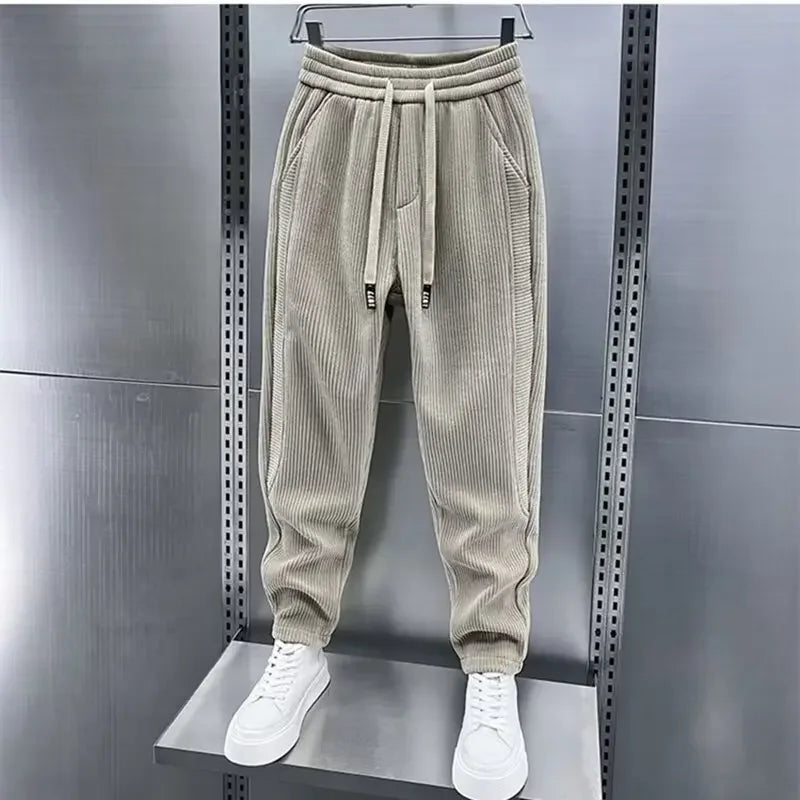 Herren Cordhose Bequem Elastisch Weite Beine - BerlinGlamour