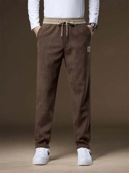 Herren Jogginghose mit Kordelzug Gerade Bein Cordhose - BerlinGlamour