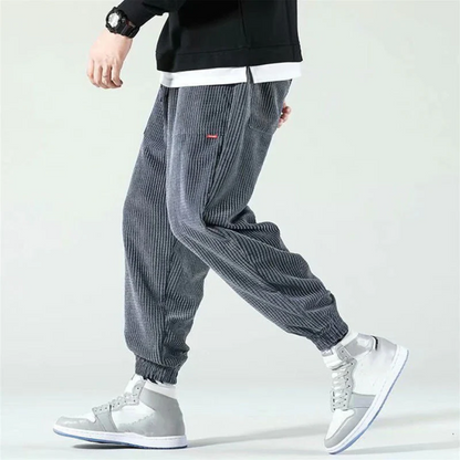 Cordhose | Locker geschnitten | Kordelzug | Baggy-Hose | Herrenhose-Chaps Herrenmode
