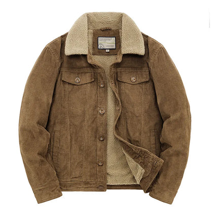 Herren Winterjacke Cord mit Fleecefutter Warm - BerlinGlamour